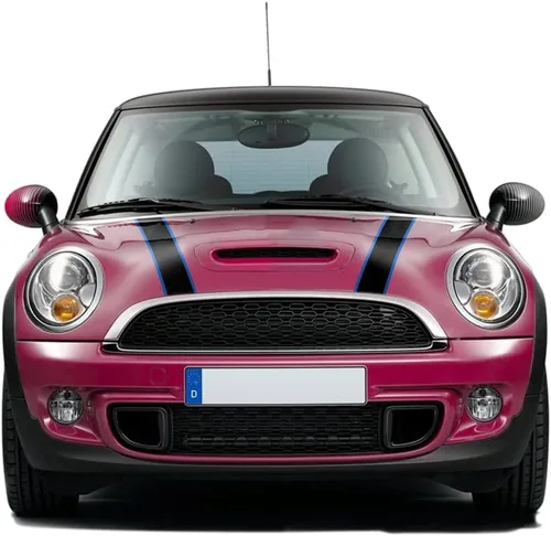 Vista 2 de Calcomanías de vinilo para capó de automóvil, diseño de rayas, para maletero y motor trasero de mini-Cooper de 3 puertas Hatchback R56 2007-2013