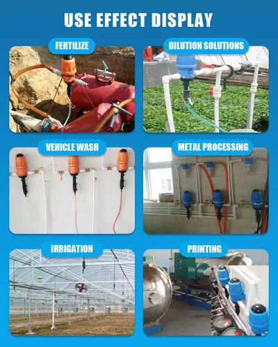 Vista 7 de NEWTRY Inyector de fertilizante 1:250 a 1:25 para riego por goteo Bomba dosificadora ajustable alimentada por agua 3/4" NPT