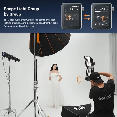 Vista 4 de Godox X3 Pro S - Transmisor de disparador de flash inalámbrico para Sony