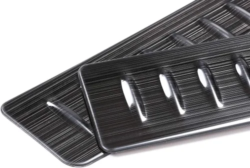 Vista 9 de Protector de parachoques trasero cepillado negro de acero inoxidable 304 para Land Rover Range Rover Velar 2017 2018 2019 Accesorios de coche