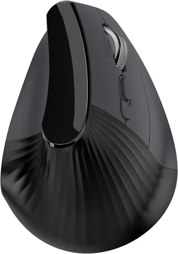 Vista 9 de Ratón vertical ergonómico inalámbrico, Bluetooth con desplazamiento ultrarrápido de 4800 DPI recargable, ratón óptico RGB de 2.4G con clics