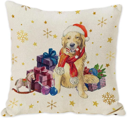 Vista 11 de SPXUBZ - Funda de almohadón navideño con gato de vacaciones de invierno con gorro rojo de Santa, funda cuadrada para sofá, cama, silla o sofá cama