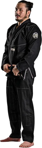 Vista 3 de Kurosawa Jiu Jitsu BJJ Gi Uniforme de Ronin - Chaqueta y pantalones negros tradicionales