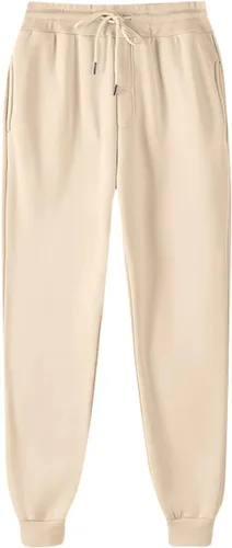 Vista 5 de Pantalones deportivos holgados de cintura alta para mujer, pantalones de otoño con parte inferior de cincha con bolsillos, pantalones deportivos