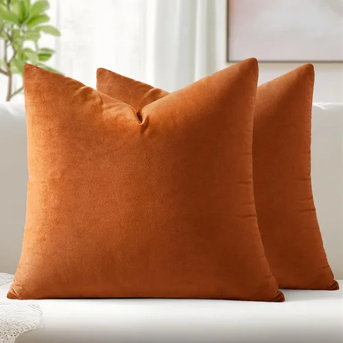Vista 44 de MIULEE Paquete de 2 fundas de almohada de terciopelo decorativas rectangulares lumbares, fundas de cojín suaves sólidas para sofá, sofá, dormitorio