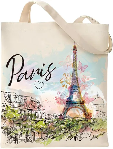 Vista 11 de Bolsa de Lona VeloKomo para Regalo - Divertidas Bolsas de Tela Reutilizables Vintage para Mujeres Amantes de las Compras y la Lectura