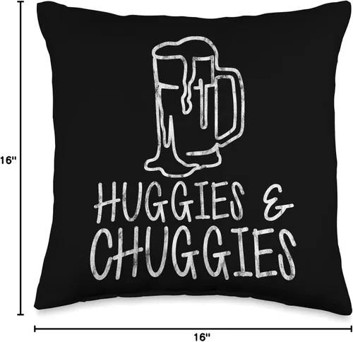 Vista 4 de Huggies n Chuggies Huggies and Chuggies-Throw - Almohada de 16 x 16 pulgadas, multicolor