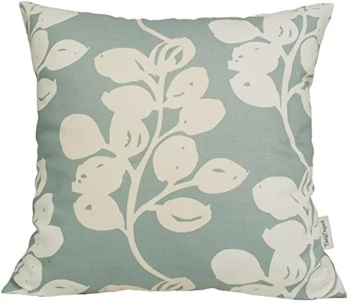 Vista 33 de TangDepot - Fundas de almohada decorativas 100% de algodón con estampado floral, fundas de almohada hechas a mano - (12 x 12 pulgadas, Negro Claro)