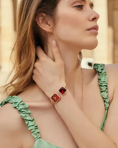 Vista 5 de SAGA Womens Bangle Crystal Collection Inspired Design Watch