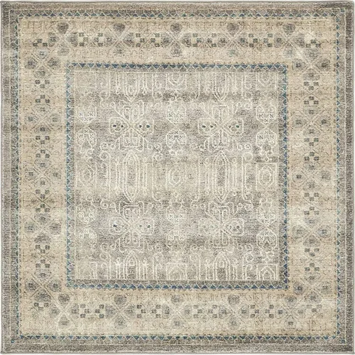 Vista 15 de Unique Loom Salzburg Collection - Alfombra clásica de diseño tradicional de inspiración oriental, 2 x 3 pies, color beige y azul