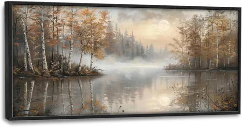 Vista 28 de Arte de pared grande de soldado para sala de estar, bandera patriótica de Estados Unidos, decoración en lienzo con marco militar, impresiones