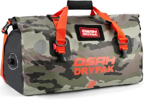 Vista 31 de OSAH DRYPAK Bolsa de lona impermeable – Bolsa seca para motocicleta con gran espacio de almacenamiento, bolsas de equipaje impermeables con bolsillo