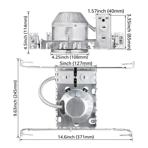 Vista 5 de TORCHSTAR Paquete de 4 viviendas de iluminación empotradas de construcción
