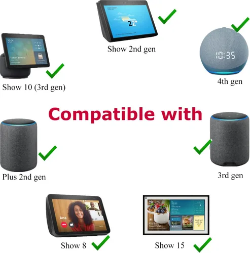 Vista 2 de Cable de alimentación de 30 W de repuesto para Echo Show 15/Echo Show 10 (3ª generación)/Echo Show 8/Echo Show (2.ª generación), Echo