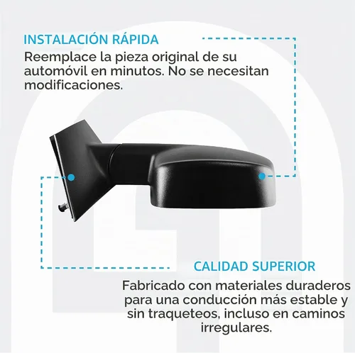 Vista 3 de Dependable Direct Espejo lateral del pasajero compatible con Chevy Express, GMC Savana 1500 08-14 y Chevy Express, GMC Savana 2500/3500 08-17