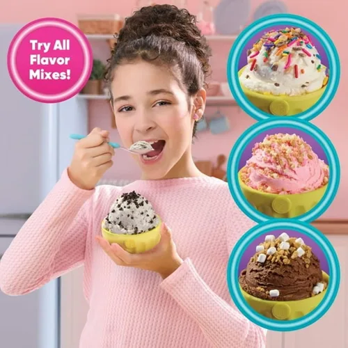 Vista 4 de ProductMix Mezclas de Helado Fáciles de Hornear y Congelar/Vainilla - Galletas y Crema y Miel de Caramelo/Fresa - Pastel Cortado y Deleite