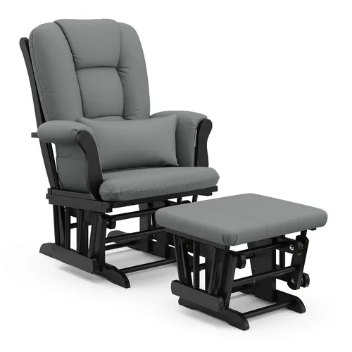 Vista 14 de Storkcraft Tuscany - Mecedora y Otomana Personalizada con Almohada Lumbar Gratis (Remolino Blanco/Rosa Rubor) – Silla Mecedora de Lactancia Cómoda