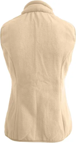 Vista 4 de JUNGE Chaleco de forro polar mullido para mujer, chaleco de lana de oveja de ajuste holgado, casual, sin mangas, ropa de abrigo de invierno