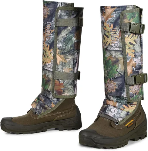 Vista 12 de QOGIR Polainas de serpiente para cazar: protectores de serpiente duraderos, polainas de polaina de serpiente para hombres y mujeres, protección Negro