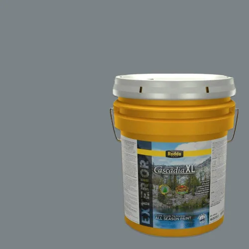Vista 120 de Rodda Paint CASCADIA XL Pintura e imprimación satinada para exteriores en uno, cuarto de galón, Metropolis Mood