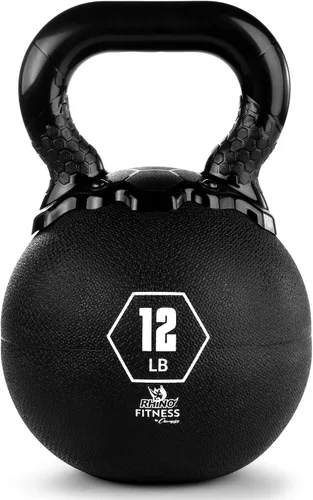 Vista 11 de Champion Sports Rhino - Pesas rusas de goma, color negro, equipo de entrenamiento de fuerza de primera calidad, varios pesos
