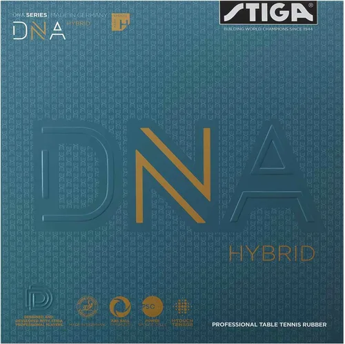 Vista 6 de Stiga DNA Hybrid Tenis de mesa de goma Hoja de tenis de mesa profesional para un máximo control y giros potentes - Control de carrera completa
