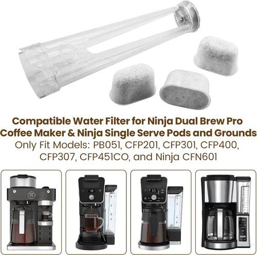 Vista 4 de Soporte para filtro de agua y 3 filtros de agua para cafeteras Keurig serie 2.0 compatible con K-Supreme Series, K-Express, K-Slim, K-Elite, K-Duo