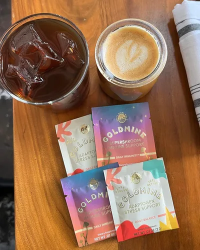 Vista 5 de Goldmine Supershroom - Suplemento funcional de hongos Reishi, potente suplemento de cerebro vegano adaptógeno - Polvo de apoyo inmunológico (tarro)