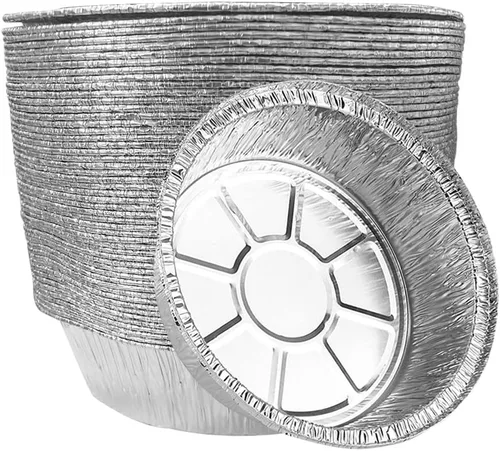 Vista 7 de Forros desechables para freidora de aire de aluminio con revestimiento antiadherente, redondos, 50 unidades, de papel de aluminio a prueba