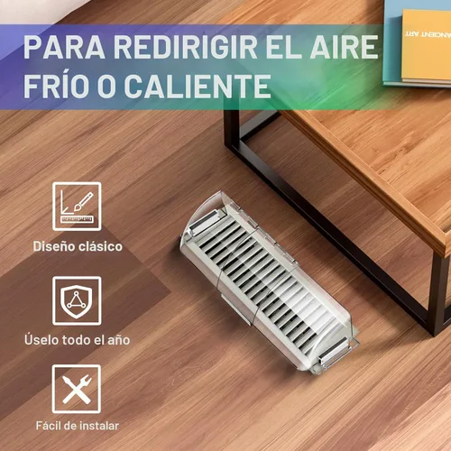 Vista 6 de Paquete de 2 deflectores de ventilación de aire ajustables, cubiertas magnéticas de ventilación de piso de 9 a 15.5 pulgadas para CA, pared