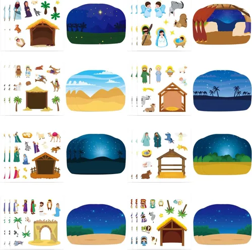 Vista 22 de 48 hojas de calcomanías para hacer una cara para niños, haz tus propias Animal