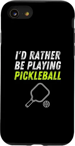 Vista 18 de iPhone 16 I'd Rather Be Playing Pickleball Phone Case Funny Pickleball Case
