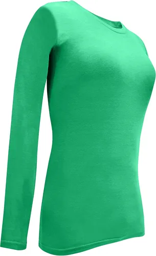 Vista 155 de Natural Uniforms Camiseta Under Scrub para mujer, cuello redondo, manga larga, paquete de 3, paquete múltiple de 3