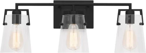 Vista 13 de Scott Living Crofton - Lámpara de pared moderna de latón satinado de 3 luces DJV1033SB, la iluminación de pared es ideal para dormitorio, luz