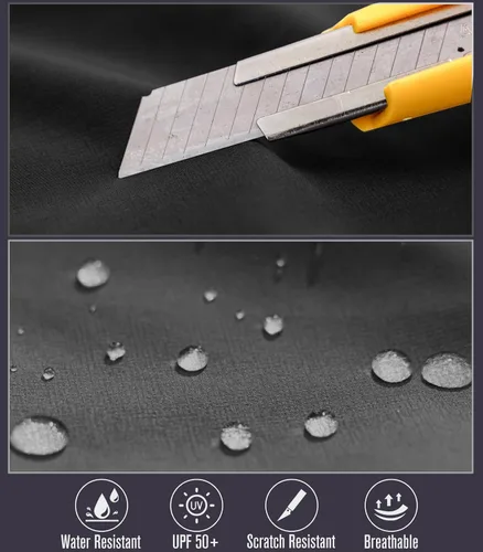 Vista 5 de WORK IDEA Pantalones de senderismo para hombre, impermeables, ligeros, pantalones de pesca al aire libre con bolsillos tipo cargo