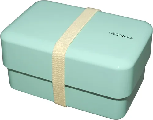 Vista 4 de TAKENAKA Caja Bento rectangular, menta
