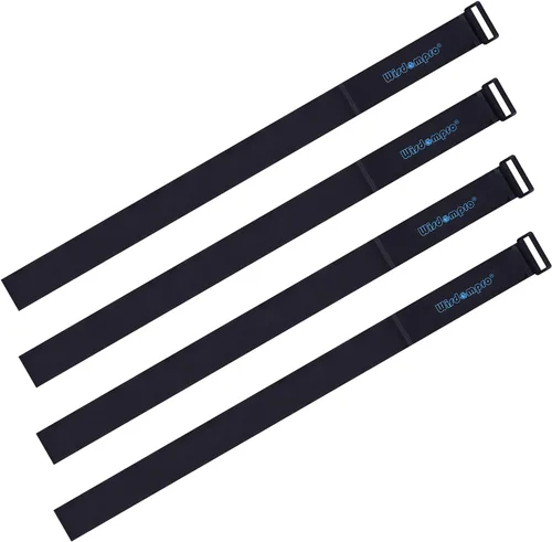 Vista 13 de Wisdompro Paquete de 4 correas de amarre extra grandes de 2 x 37 pulgadas de gancho y bucle resistentes Nailon duradero, reutilizable, largo