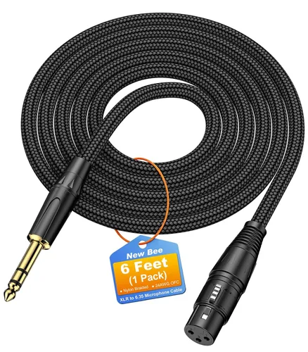 Vista 11 de New Bee Cable hembra TRS a XLR de 6.35mm / 0.25 in (1/4 pulgadas) de 3 pies