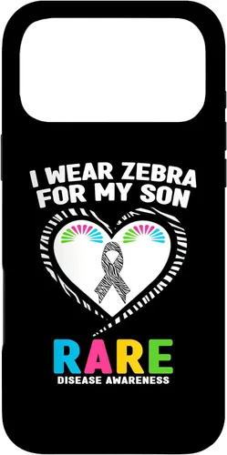 Vista 22 de I Wear Zebra for My Son Rare Disease Awareness Day 2026 Case for iPhone 17
