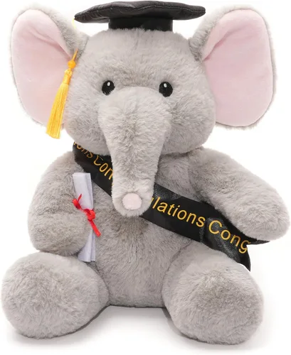 Vista 10 de WEIGEDU Oso de peluche de regalo de graduación con gorra, banda y diploma, regalo de graduación para niños, estudiantes, niños y niñas, 12 pulgadas