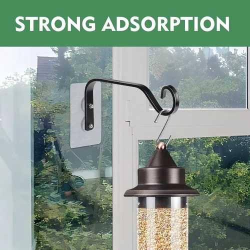Vista 3 de 3 ganchos para colgar comederos para pájaros de ventana, ganchos de alimentación de pájaros de alta carga Window Mounted Bird Feeder Bracket