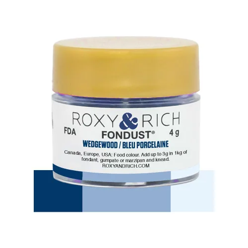 Vista 2 de Roxy & Rich Fondust - Colorante alimenticio en polvo, 0.14 oz Wedgewood