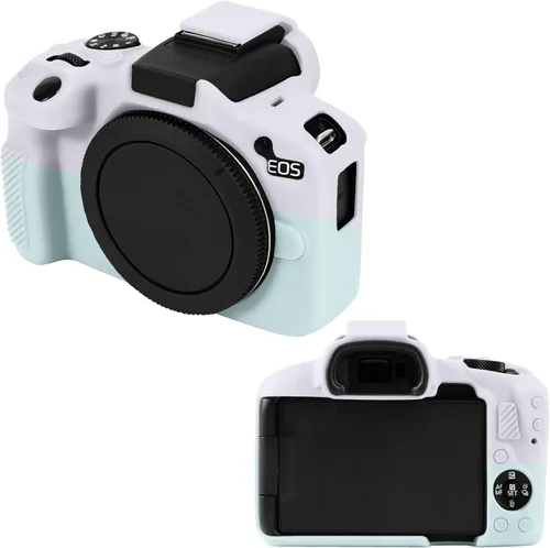 Vista 11 de Leayjeen Funda protectora de silicona compatible con cámara Canon EOSR50, carcasa protectora de silicona suave para cámara R50, con cubierta