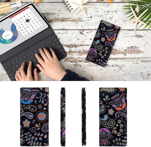 Vista 55 de HUA ANGEL Billetera ultra delgada para mujer, con bloqueo RFID, tarjetero de crédito, plegable, largo, hebilla magnética, billete para mujer, Owl