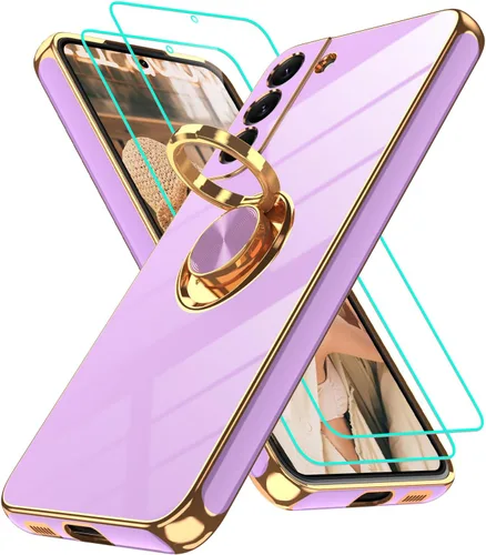 Vista 54 de Funda para Motorola Moto G 5G 2024: Funda Moto G Play 5G 2024 con 2 piezas de protectores de pantalla, soporte de anillo de rotación de 360°