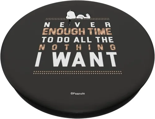 Vista 2 de Peanuts Snoopy Nunca suficiente tiempo PopSockets intercambiable PopGrip