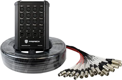 Vista 14 de PRORECK Cables Serpiente de Placa de Circuito de Envío XLR de Perfil Bajo de 16 Canales, Cable Divisor XLR para En Vivo, Grabación, Escenario