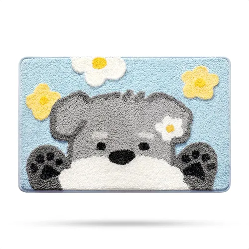 Vista 13 de Molesun Alfombra de baño bonita, alfombra de ducha de microfibra de felpa antideslizante, absorbente de agua, divertidos tapetes de animales