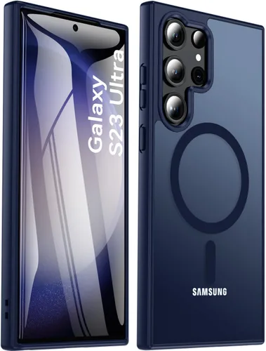 Vista 13 de Funda para Samsung Galaxy S23 con un 200% más fuerte magnético, funda para teléfono S23 con protector de pantalla, protección de grado militar