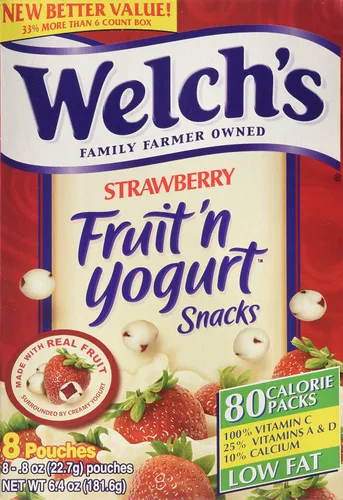Vista 4 de Welch's Snacks de fresa y yogur 8 bolsas